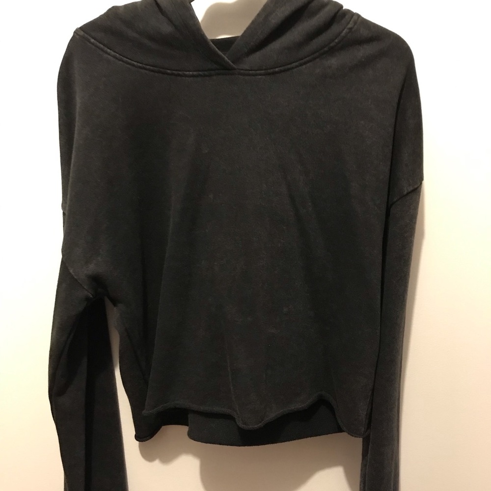 Crop Dark Grey Hoodie